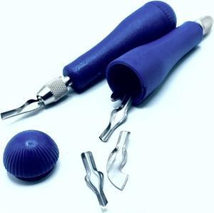 8 pc. set LINOLEUM BLOCK CUTTER Carving Tool 6 Blades 2 Storage Handles Pumpkin