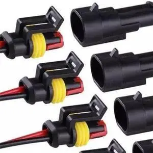 4x Car Waterproof Wire Connector 2 Pin Way Electrical Connectors Plug 18 AWG