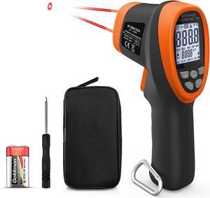 BT-1500 Pyrometer 30:1 Industrial Laser Thermometer Gun, -58 to 2732 Non Contact High Temp Infrared Thermometer Digital IR Temperature Gauge Orange(NOT for Human Temp Test)