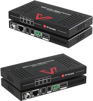 HDBaseT 4K HDMI Extender Over Single Cat5e/6/6a/7 Ethernet, HDMI 2.0 YUV4:4:4, EDID, PoE, Bi-Directional IR/RS232 Pass Through, HDR10, CEC, up to 4K@60Hz 130ft, 1080P@60Hz 230ft