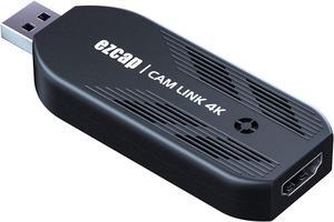 Cam Link 4K, External Camera Capture Card, 4K30/1080p120 for Streaming and Record via DSLR, Camcorder, Actioncam, Low-Latency for Video Conferencing, Live Streaming, Gaming, on OBS, Zoom, Windows, Mac