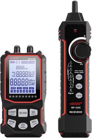 NF-918S Network Cable Tester with 6 wavelength Optical Power Meter, Cable Toner Ethernet Cable Tester RJ45 Network Tester with 10mw Visual Fault Locator, PoE Tester Network Tools