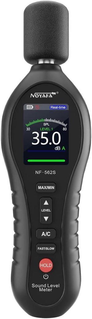 Decibel Meter, Digital Sound Level Meter with A/C Weighted, 30 to 130 dB SPL Meter with MAX/MIN, Data Hold, Auto Power Off,Alarm, Noise Meter for Classroom, Office, Factory
