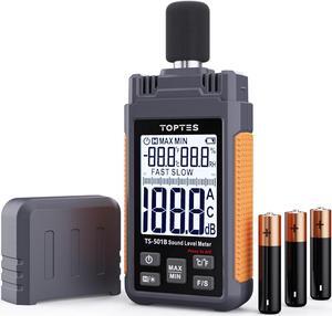 Decibel Meter, TS-501B Sound Level Meter with 2.25 Backlit LCD Screen, Portable SPL Meter with A/C Weighted, Range 30-130dB, MAX/MIN, Data Hold, Use for Home, Noisy Neighbor, Factory