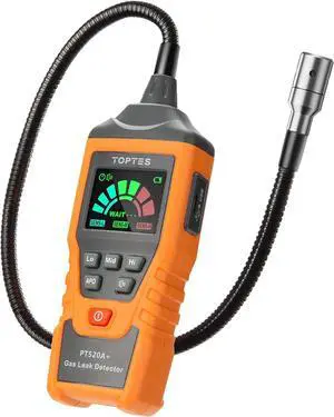 PT520A+ Rechargeable Gas Leak Detector, Natural Gas Detector with 17-inch Probe, Checking Combustible Gas Leaks Like Natural Gas, Propane, Methane, Butane for Home, HVAC and RV