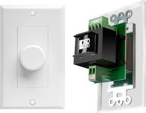 70V Mono 50W in-Wall Volume Control Unique Thru-Put Easy Daisy Chain Install (White, Almond, Bone) MVC50