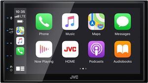 KW-M560BT Ap ple CarPlay Android Auto Multimedia Player w/ 6.8" Capacitive Touchscreen, Bluetooth Audio and Hands Free Calling, MP3 Player, Double DIN, 13-Band EQ, SiriusXM, AM/FM Car Radio