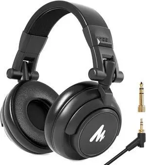 50MM Drivers Studio Headphones AU-MH601 Over Ear Stereo Monitor Closed Back Headphones for Music, DJ, Podcast (Black) 50MM Drivers Studio Headphones AU-MH601 Over Ear Stereo Monitor Closed Back Headphones for Music, DJ, Podcast (Black)