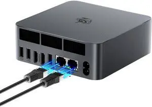 Beelink EQR6 Mini PC, AMD Ryzen7 6800H(up to 4.7GHz),32G LPDDR5,RAM 1T NVME SSD, Dual 1000Mbps Ethernet LAN, Dual HDMI,WiFi6,Bluetooth5.2