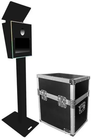 Bella Portable Photo Booth Shell with Travel Road Case - BLACK