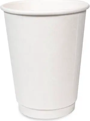 12 oz DHG Professional White Double Wall Insulated Disposable to Go Coffee Cups Ideal for Chocolate Tea, Espresso, and Cocoa Drinks.  Carton of 500 Counts.