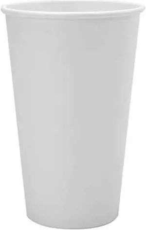 16oz Paper Coffee Cups - Disposable White-Hot Cups for Coffee, Tea or Hot Chocolate - Carton of 1000 counts.