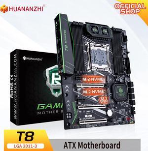 HUANANZHI X99 T8 LGA 2011-3 X99 Motherboard support E5 2696 2678 2676 2673 2666 V3 support DDR3 RECC memory NVME