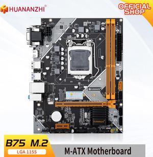 HUANANZHI B75 M.2 Motherboard M-ATX For LGA 1155 i3 i5 i7 E3 DDR3 1333/1600MHz 16GB SATA3.0 USB3.0 M.2 VGA HDMI-Compatible