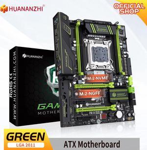 HUANANZHI X79 GREEN LGA 2011 X79 Motherboard support E5 2620 2640 2650 2680 2690 V1 V2 REG ECC DDR3 Memory nvme