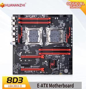HUANANZHI X99 8D3 LGA 2011-3 Motherboard Dual CPU support LGA 2673 2676 2666 2678 2696 E5 V3 V4 Memory DDR3 RECC M.2 NVME