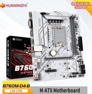 HUANANZHI B760 D4 MATX DDR4 Motherboard Support 12 13 Gen LGA 1700 CPU 12100F 12400F 12490F 12600F 12700F 13600F