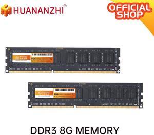 HUANANZHI DDR3 8GB NON-ECC 1600MHz Desktop Memory 1.5V DIMM For  PC3-12800 RAM 16GB (2 x 8GB) DDR3 Black