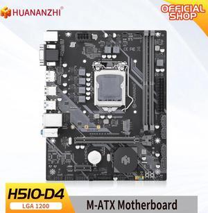 HUANANZHI H510 D4 M-ATX Motherboard LGA 1200 Support 10 11 generation DDR4 2400 2666 2933MHz 64G M.2 NVME SATA3.0 USB3.0