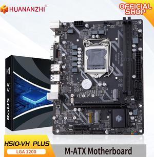 HUANANZHI H510 VH PLUS M-ATX Motherboard LGA 1200 Support 10 11 generation DDR4 2400 2666 2933MHz 64G M.2 NVME SATA3.0