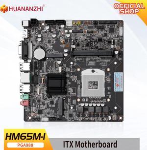 HUANANZHI HM65M I ITX Motherboard PGA988 Support DDR3 1033 1600 M.2 SATA MSATA USB VGA HDMI-Compatible