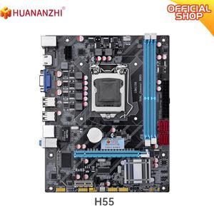 HUANANZHI H55 Motherboard M-ATX For Intel LGA 1156 i3 i5 i7 DDR3 1066 1333MHz 16GB SATA2.0 USB2.0