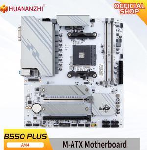 HUANANZHI B550 PLUS AMD AM4 motherboard supports Ryzen 3000/4000/4000G/5000/5000G series CPU supports M.2 NVME Dual Channel DDR4 RAM