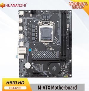 HUANANZHI H510 HD M-ATX Motherboard LGA 1200 Support 10 11 generation DDR4 2400 2666 2933M 3200Hz 64G M.2 NVME SATA3.0