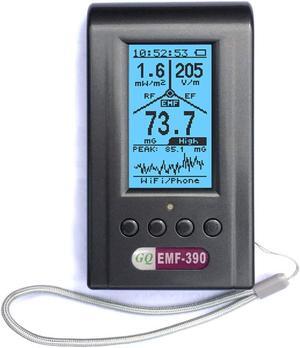 Advanced GQ EMF-390 Multi-Field Electromagnetic Radiation 3-in-1 EMF ELF RF meter, 5G Cell Tower Smart meter Wi-Fi Signal Detector RF up to 10GHz with Data Logger and 2.5Ghz Spectrum Analyzer
