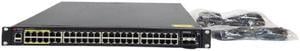 Ruckus Brocade ICX7450-48P-E2 48-Port Gigabit Ethernet Network Switch with PoE+ and Stacking Capabilities for Enterprises, High-Performance