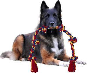 BLINCOO Giant Rope Dogs Toys for Large Dogs - 48 Inch, 6-Knot Ultra-Tough Unbreakable Tug of War Toy