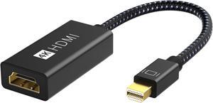IVANKY 4K Active Mini DisplayPort to HDMI Adapter - 4K 60Hz [0.24m/0.65FT, Super Slim] Mini DP to HDMI Adapter for MacBook Air/Pro, Surface Pro/Dock/Book, Monitor, Projector