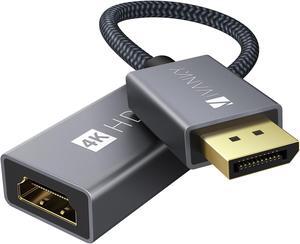 IVANKY Active DisplayPort to HDMI Adapter, 4K@60Hz Unidirectional DP to HDMI Adapter, [Updated New Model], Display Port to HDMI Compatible for HP, ThinkPad, AMD, NVIDIA, Desktop and More - Grey