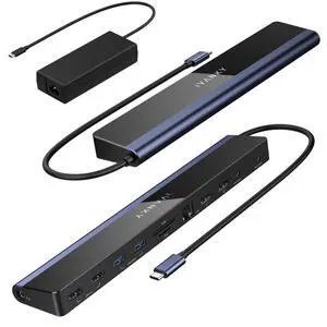iVANKY 12-in-1 USB-C Thunderbolt 3/4 Docking Station with 100W Power Adapter, 85W PD Charging, Dual 4K HDMI, USB 3.0, Gigabit Ethernet, SD/TF Card Reader for Dell HP Lenovo Asus Surface Laptops iVANKY 12-in-1 USB-C Thunderbolt 3/4 Docking Station with 100W Power Adapter, 85W PD Charging, Dual 4K HDMI, USB 3.0, Gigabit Ethernet, SD/TF Card Reader for Dell HP Lenovo Asus Surface Laptops