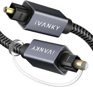 iVANKY 15 Foot 4.5 Meter S/PDIF Toslink Digital Fiber Optical Audio Cable Braided 24K Gold-Plated Plugs for Television Sound Bar Stereo System Home Cinema Playstation 4 Xbox One Game Consoles iVANKY 15 Foot 4.5 Meter S/PDIF Toslink Digital Fiber Optical Audio Cable Braided 24K Gold-Plated Plugs for Television Sound Bar Stereo System Home Cinema Playstation 4 Xbox One Game Consoles