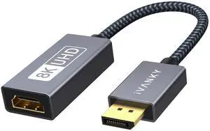 iVANKY Active DisplayPort 1.4 to HDMI 2.1 Converter 8K@60Hz Uni-Directional Male to Female DP to HDMI Adapter Compatible with Desktop Tablet GPU NVIDIA AMD Monitor Projector iVANKY Active DisplayPort 1.4 to HDMI 2.1 Converter 8K@60Hz Uni-Directional Male to Female DP to HDMI Adapter Compatible with Desktop Tablet GPU NVIDIA AMD Monitor Projector
