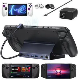iVANKY 8-in-1 USB-C Docking Station 4K@144Hz HDMI 2.1 Gaming Hub for Steam Deck OLED, ASUS ROG Ally X, Lenovo Legion Go, MSI Claw, 1Gbps Ethernet, 3 USB-A 3.0 Ports, Includes 65W Power Adapter iVANKY 8-in-1 USB-C Docking Station 4K@144Hz HDMI 2.1 Gaming Hub for Steam Deck OLED, ASUS ROG Ally X, Lenovo Legion Go, MSI Claw, 1Gbps Ethernet, 3 USB-A 3.0 Ports, Includes 65W Power Adapter