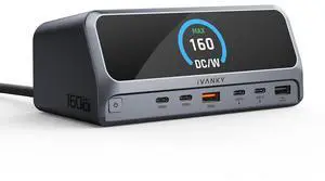 iVANKY Vertical Aluminum 13-in-1 Thunderbolt Docking Station, 2.26 Inch LCD Status Display, Dual 4K HDMI/DP, 10Gbps USB3.2 Gen2, 160W Max Output, Gigabit Ethernet with Magnetic Base & 80cm Cable iVANKY Vertical Aluminum 13-in-1 Thunderbolt Docking Station, 2.26 Inch LCD Status Display, Dual 4K HDMI/DP, 10Gbps USB3.2 Gen2, 160W Max Output, Gigabit Ethernet with Magnetic Base & 80cm Cable