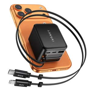 iVANKY 65W Retractable GaN Wall Charger for MacBook, 5-in-1 USB-C and Lightning, 33.5-inch Cables, PD PPS Fast Charging, 5-Port Power Adapter for iPhone 17/16/15 Pro Max iVANKY 65W Retractable GaN Wall Charger for MacBook, 5-in-1 USB-C and Lightning, 33.5-inch Cables, PD PPS Fast Charging, 5-Port Power Adapter for iPhone 17/16/15 Pro Max