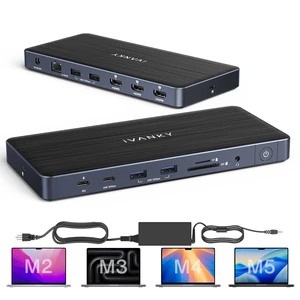 iVANKY FusionDock Pro 1+ 14-in-1 Triple DisplayLink Dock for MacBook M2-M5, 3x HDMI 2.0, Triple 4K@60Hz, 96W PD, 10Gbps, 2.5GbE, SD/TF 4.0, 180W Adapter iVANKY FusionDock Pro 1+ 14-in-1 Triple DisplayLink Dock for MacBook M2-M5, 3x HDMI 2.0, Triple 4K@60Hz, 96W PD, 10Gbps, 2.5GbE, SD/TF 4.0, 180W Adapter