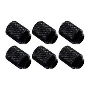 dracaena.io 6 Pack G1/4" 20mm Height Male to Female Extender Fittings, Brass Compression Fittings with O Rings for PC Liquid Cooling Loop, Water Cooling Tube Connectors, Black