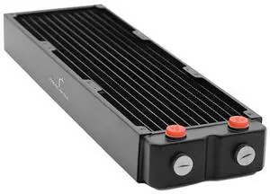 dracaena.io 360mm - 45mm/1.77 inch Thick Computer Radiator, 12 Tubes Copper Water Cooling Cooler for CPU Heat Sink - Liquid Heat Exchanger Dual G1/4 Thread, Black