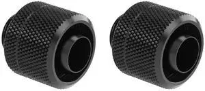 dracaena.io 2 Pack G1/4" to 3/8" ID, 5/8" OD Compression Fitting for Soft Tubing, Black, 0.9" Length, Desktop Computer Water Cooling System Fitting