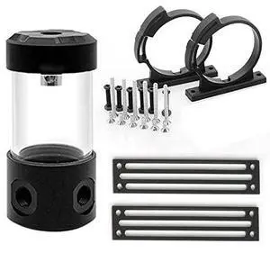 Dracaena.io 300mm G1/4 Holes, 55mm OD Cooling Acrylic Ball Water Reservoir, Water Tank with Metal Cover, Multi outlets for Computer Cooling System
