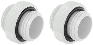 dracaena.io 2 Pack G1/4" Thread, Male to Male Mini Extender Fitting with Tighten O-Ring, Copper Compression Fitting for PC, Premium Pipe Extension Fitting Adapter, White