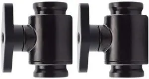 Dracaena.io G1/4'' Internal Thread Water Cooling Valve, Brass Body Valve with Aluminium Handle, Pumping Fittings for PC, Shut Off Valve with Full Water Flow, (Black, 2)