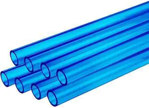 dracaena.io 16 Pack PETG Hard Tubing - 450mm/17.7" Length, 14mm/0.55" Outer Diameter, 10mm/0.39" Inner Diameter - Rigid Pipe for Water Cooling Systems, Blue
