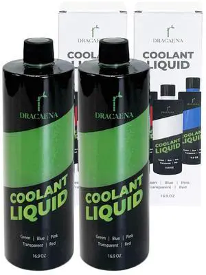 Dracaena.io 33.8oz/ 1000ml PC Cooling Fluid, Colored Liquid, New Formula Premixed Solution for Computer Cooling Systems (Green)