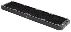 dracaena.io 480mm - 28mm/1.1 inch Thick Computer Radiator, 14 Tubes Copper Water Cooling Cooler for CPU Heat Sink - Liquid Heat Exchanger Dual G1/4 Thread, Black