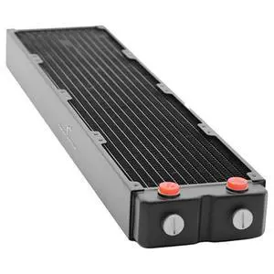 Dracaena.io 480mm - 45mm/1.77 inch Thick Computer Radiator, 12 Tubes Copper Water Cooling Cooler for CPU Heat Sink - Liquid Heat Exchanger Dual G1/4 Thread, Black